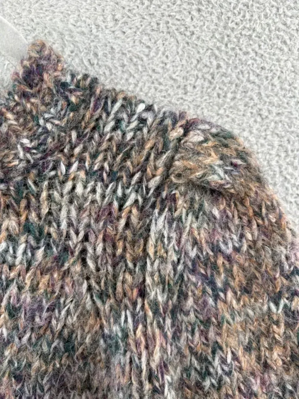 Veronica Beard Chaya Sweater Multi Alpaca Mohair XS Balloon Sleeve